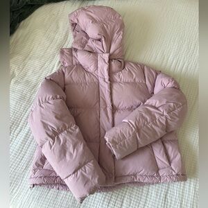 Lululemon Wunder Puff Cropped Jacket in Pink Peony